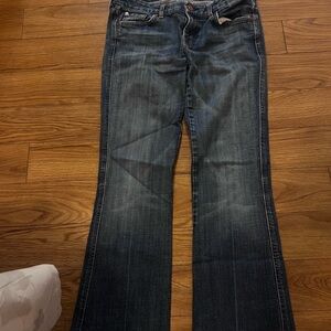 7 For All Mankind Dark Blue Boot Cut Jeans
